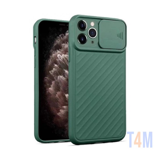 FUNDA DE SILICONA CON PROTECCIÓN PARA CÁMARA POR APPLE IPHONE 11 PRO VERDE